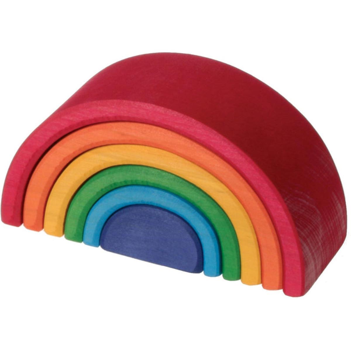 Grimm's Small Rainbow Wooden Toy, 6 Pieces (1+ Year)