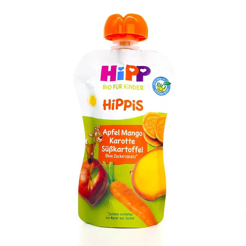 HiPP Fruit Pouches Hippis Mixpack (12+ Months) - 4 Pouches
