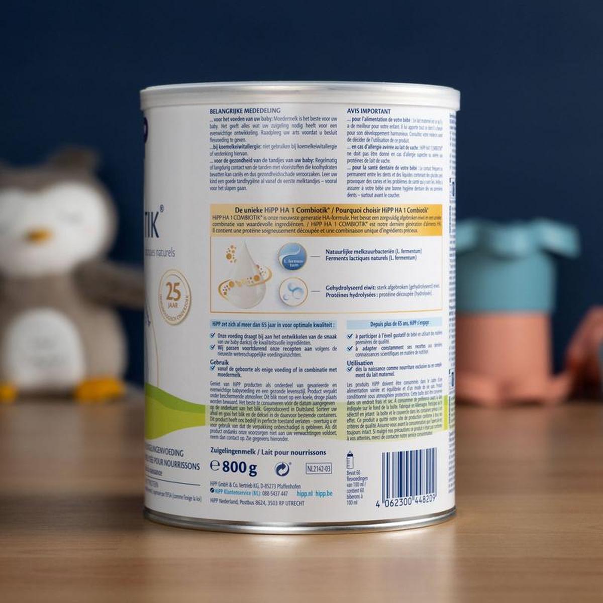 HiPP HA Dutch Stage 1 Hypoallergenic Combiotic Formula 0-6 Months (800g)