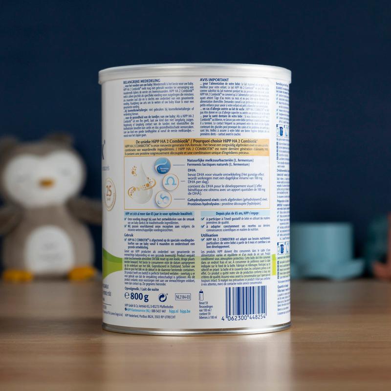 HiPP HA Dutch Stage 2 Hypoallergenic Combiotic Formula 6-12 Months (800g)