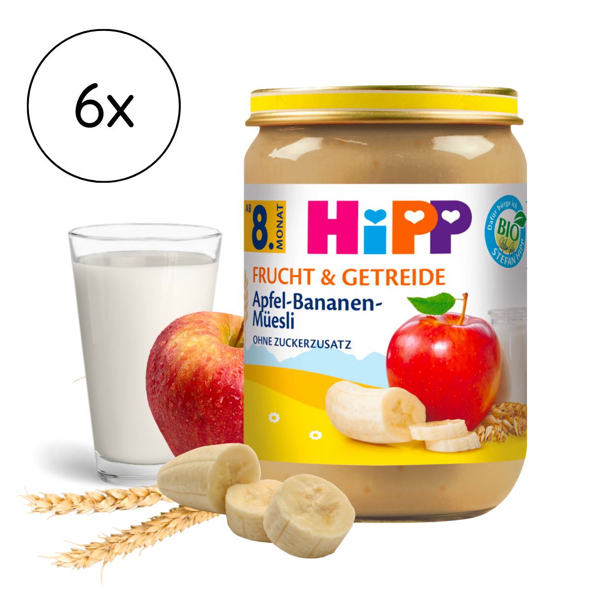 HiPP Jar - Apple Banana Cereal Puree (190g)