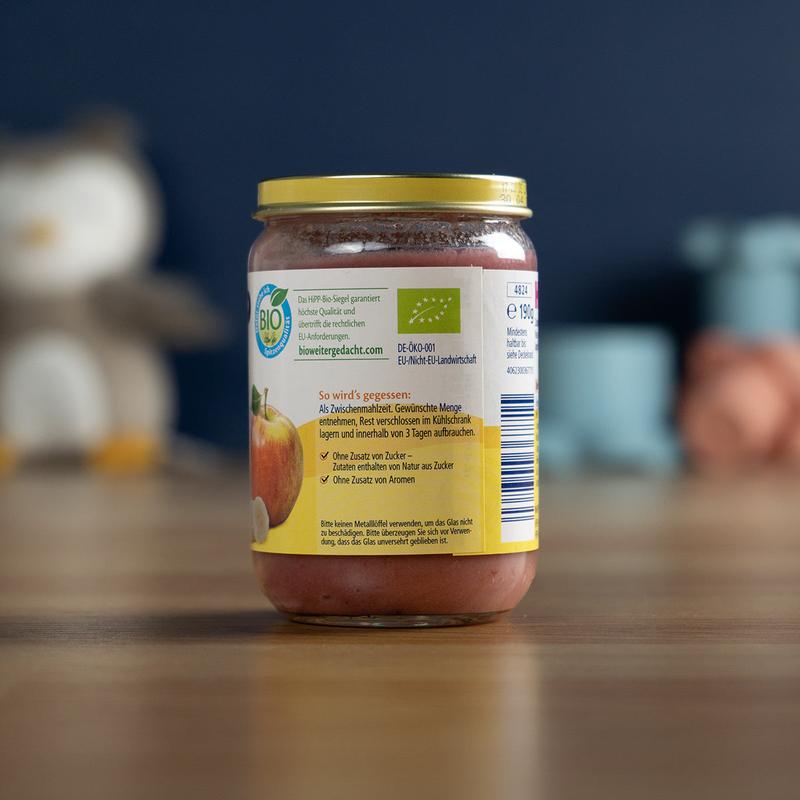 HiPP Jar Fine Fruits: Raspberry in Apple-Banana-Muesli (190g)