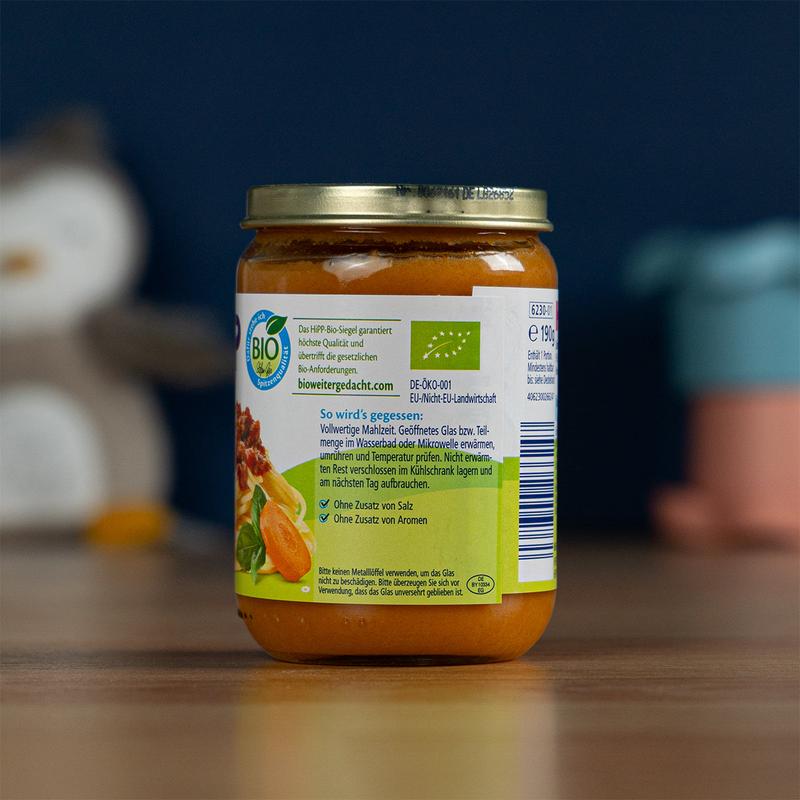HiPP Jar Spaghetti Bolognese Puree: 5+ months (190g)