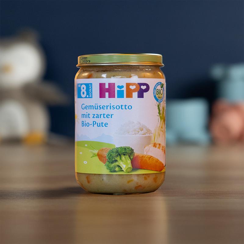 HiPP Jar - Vegetable Risotto With Tender Organic Turkey (220g) - 8+ months