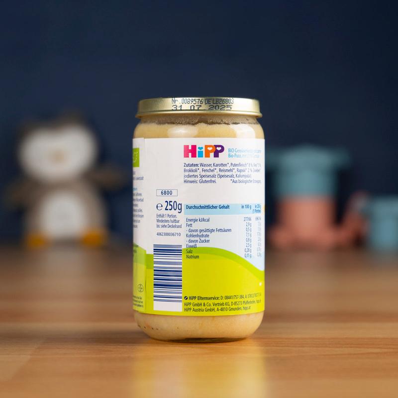 HiPP Jar - Vegetable Risotto With Tender Organic Turkey (250g)
