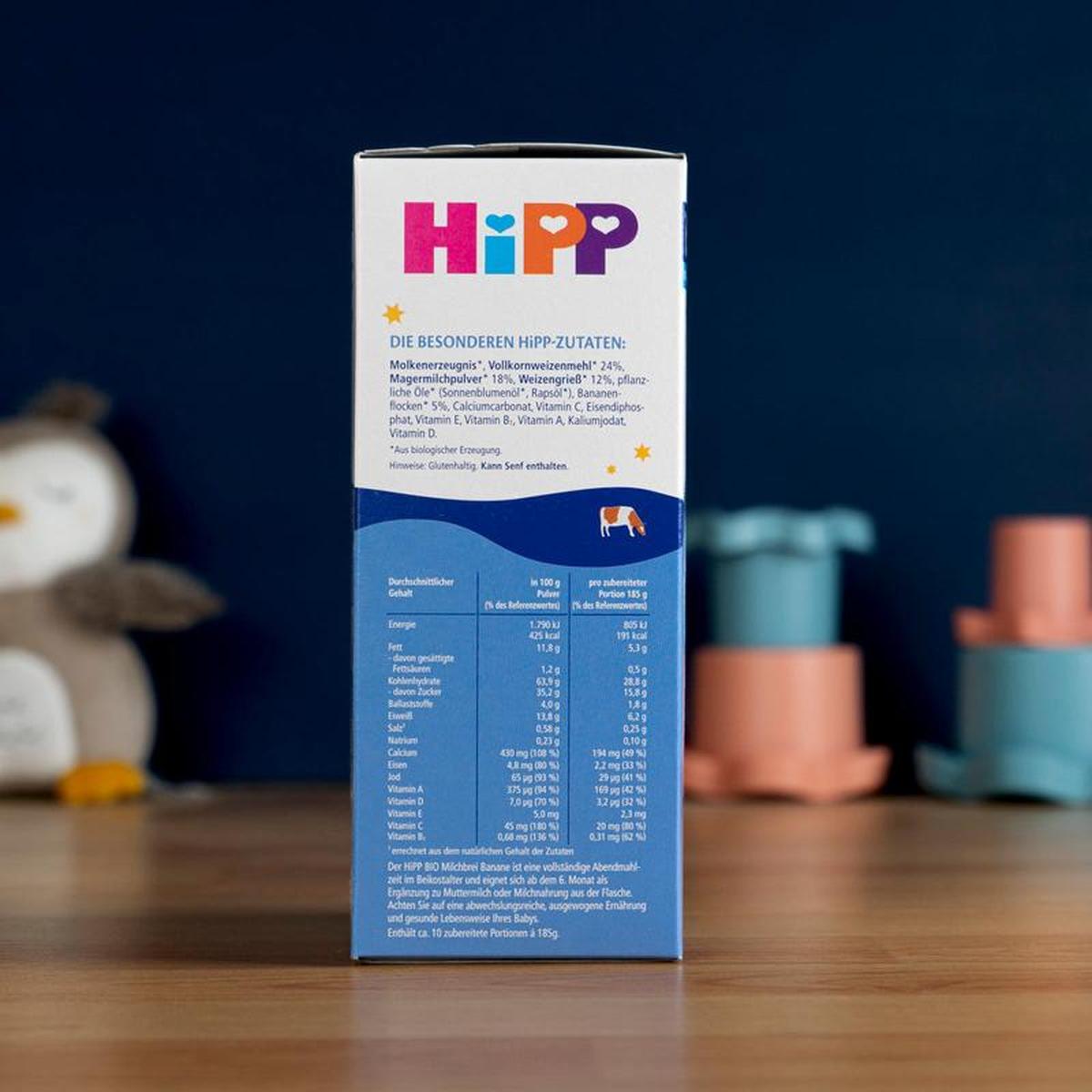 HiPP Organic Banana-Semolina Milk Evening Porridge (6+ Months) - 475g