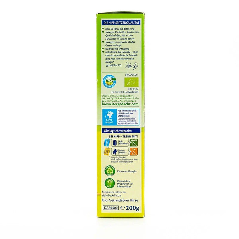 HiPP Organic Grain Porridge - Fine Millet With Rice And Corn (5+ Months) - 200g