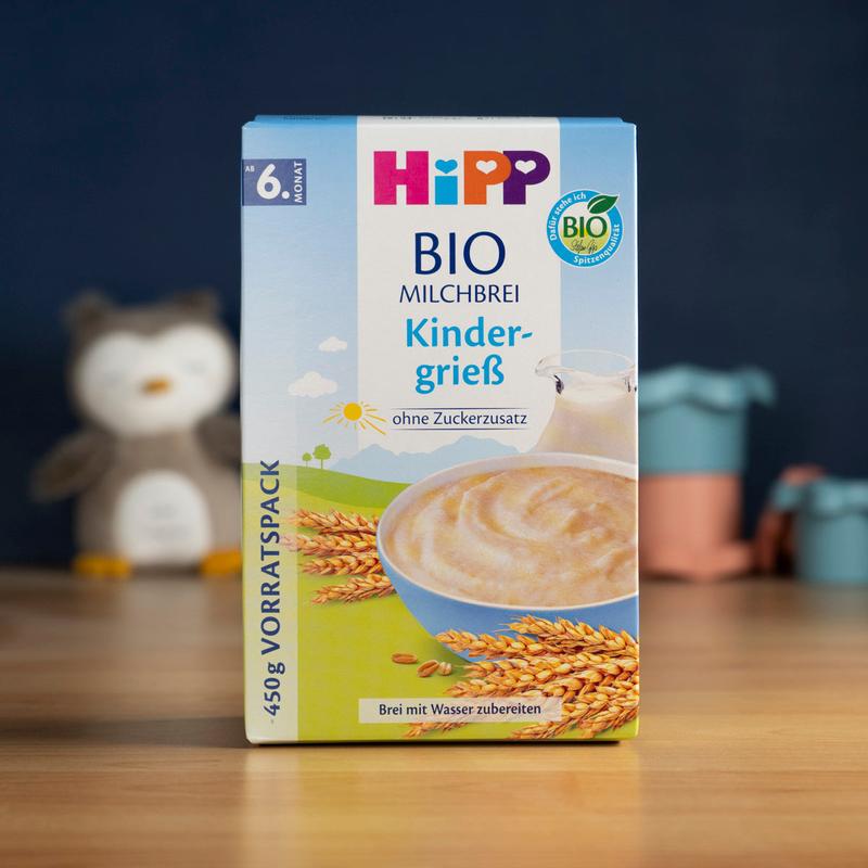 HiPP Organic Semolina Milk Porridge (6+ Months) - 450g