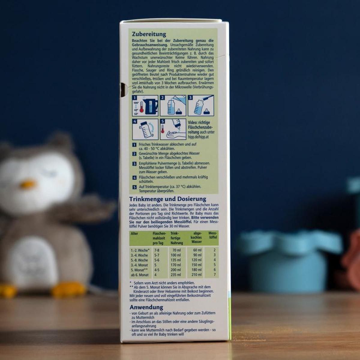 HiPP PUR Stage 1 Organic Whole Milk Infant Formula 0-6 months (500g)