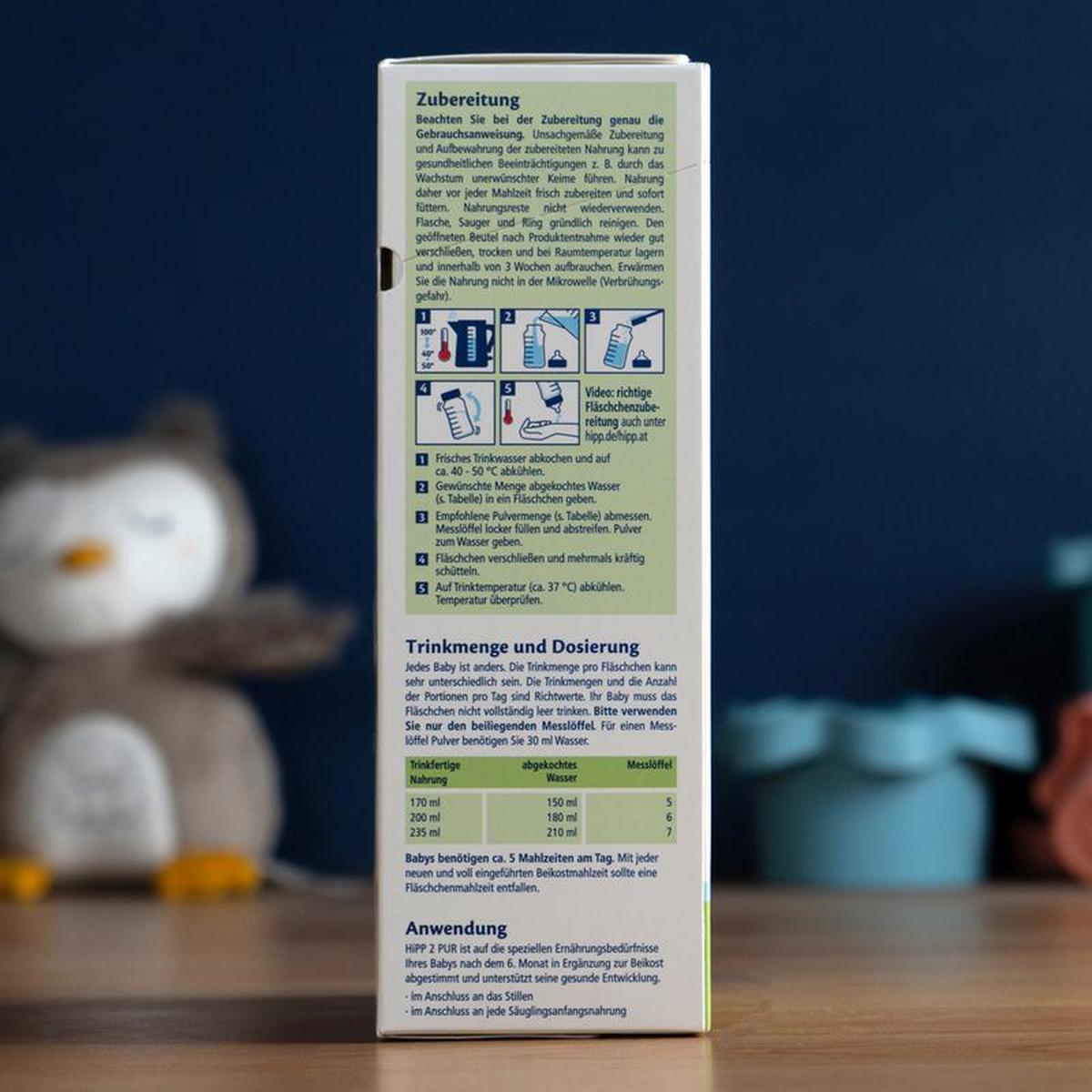 HiPP PUR Stage 2 Organic Whole Milk Formula 6+ months (500g)