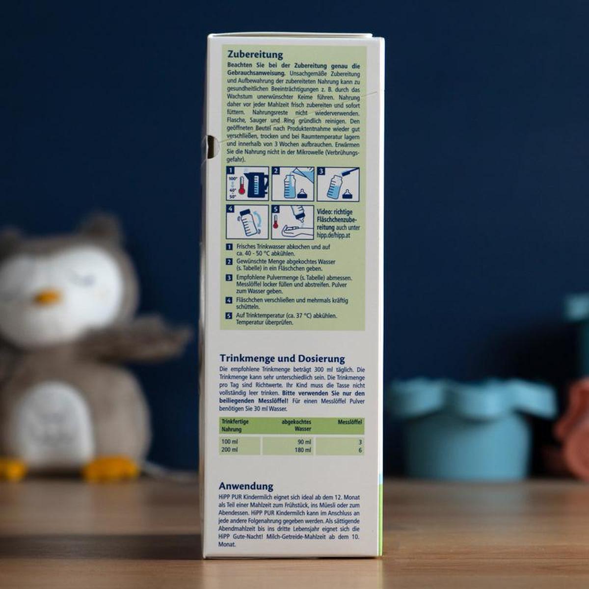 HiPP PUR Stage 4 Organic Whole Milk Toddler Formula 12+ months (500g)