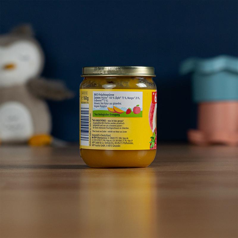 HiPP Premium Jar - Mango Strawberry Apple Puree (160g)