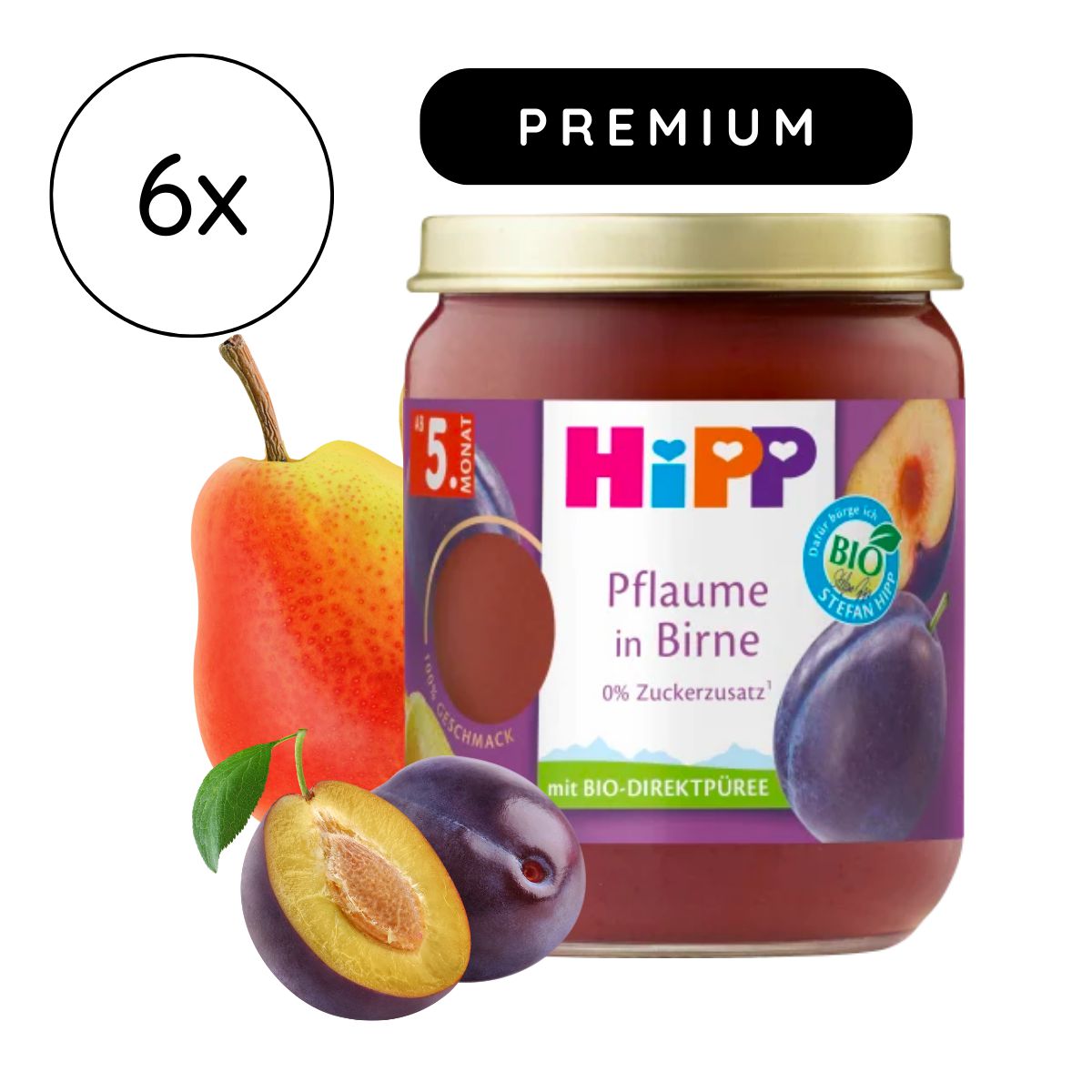 HiPP Premium Jar - Plum Pear Puree (160g)