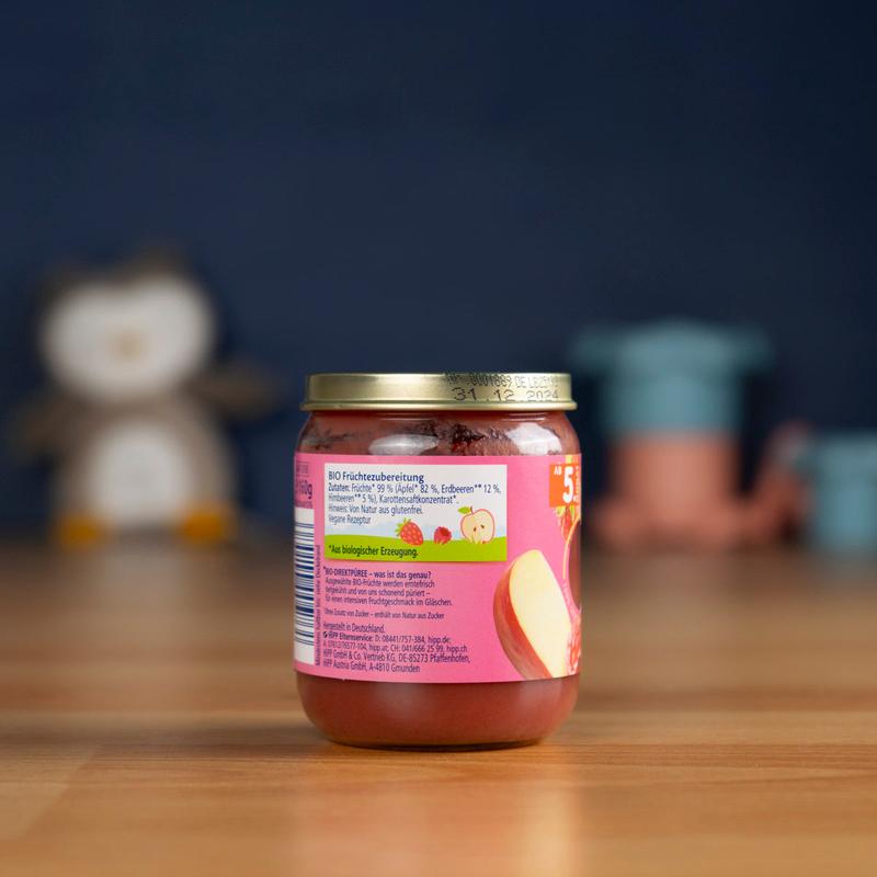 HiPP Premium Jar - Strawberry Raspberry Apple Puree (160g)