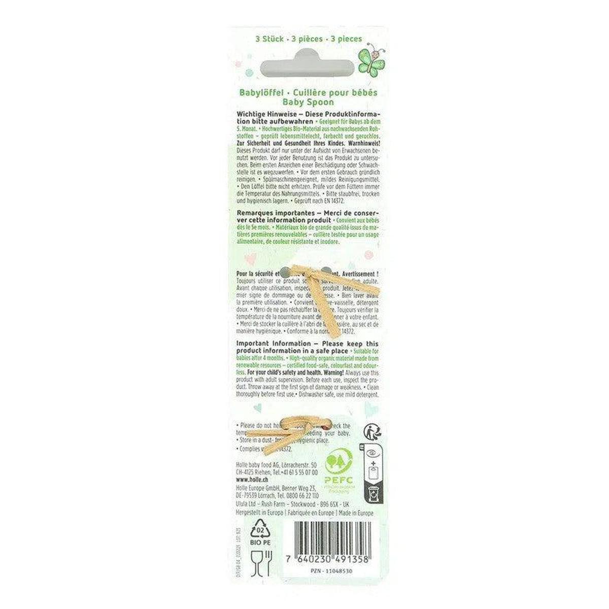 Holle Baby Spoons (4+ Months) - 3 Packs