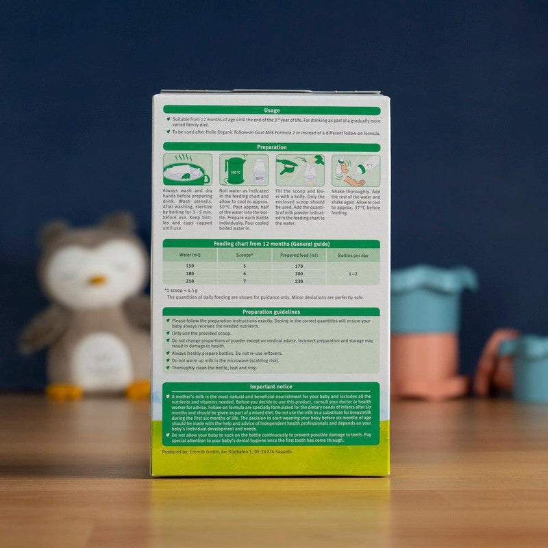 Holle Goat Milk Formula Stage 3 Lactose-Only (12+ Months): Global Version (400g)