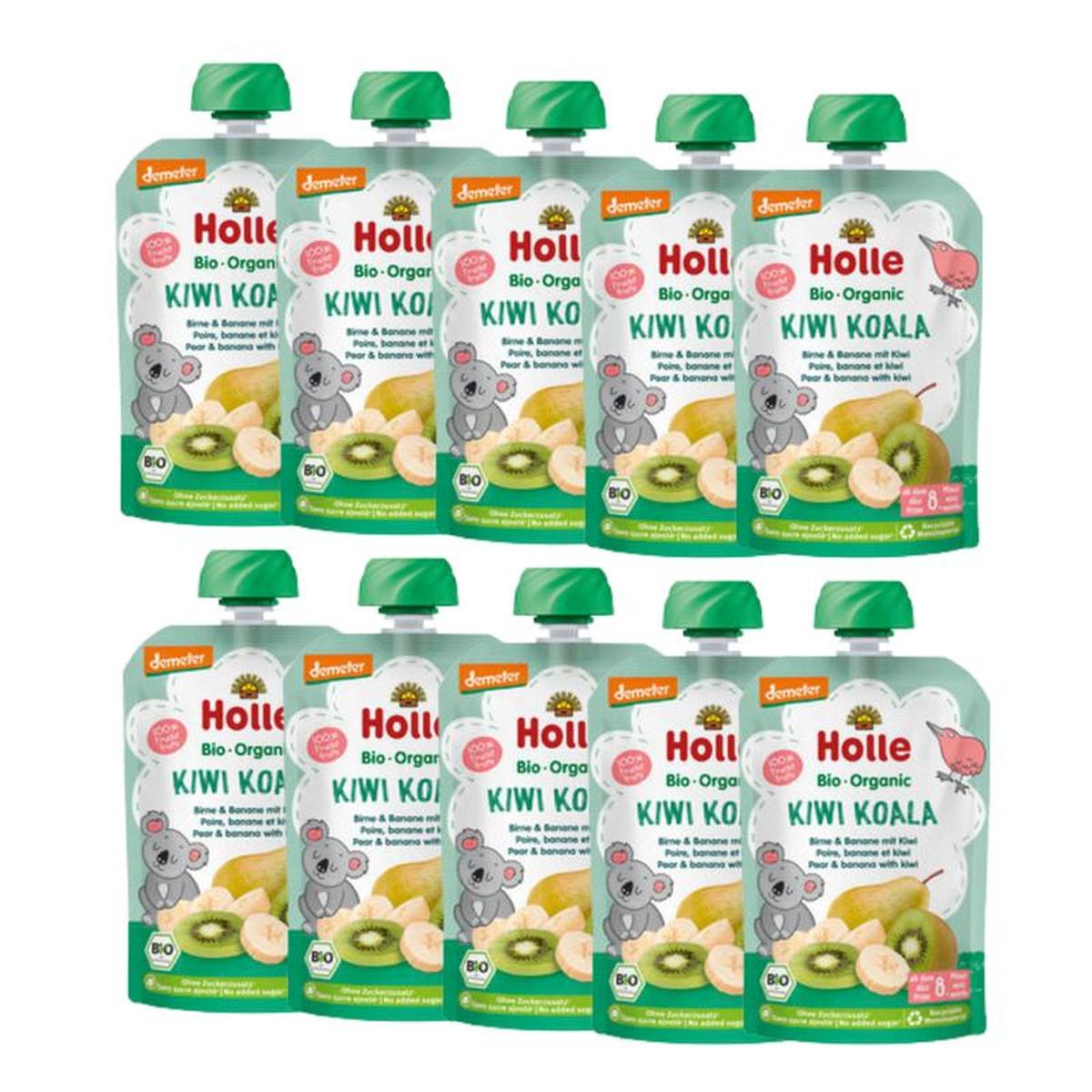 Holle Kiwi Koala: Pear, Banana & Kiwi (8+ Months) - 10 Pouches