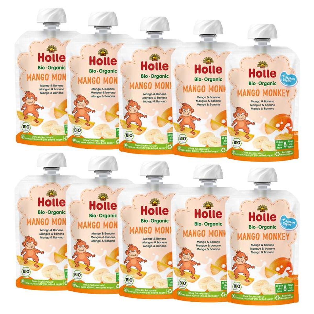 Holle Mango Monkey: Mango & Yogurt (8+ Months) - 10 Pouches