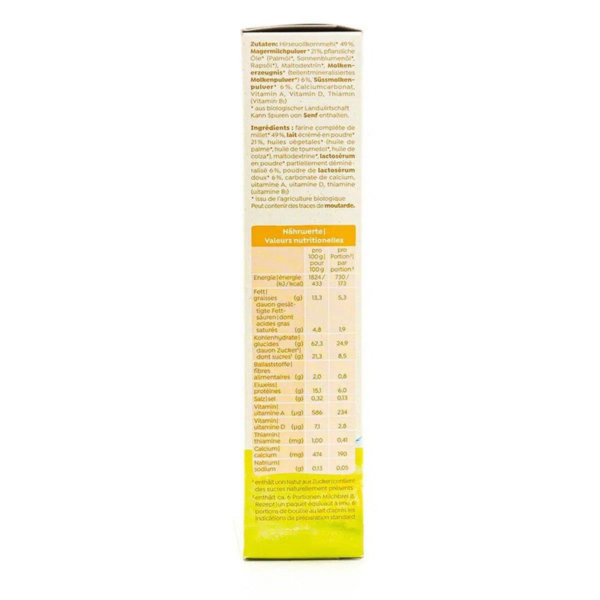 Holle Organic Milk Cereal with Millet (5+ Months) - 250g