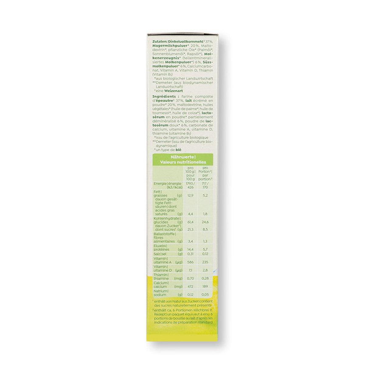 Holle Organic Milk Cereal with Spelt (5+ Months) - 250g
