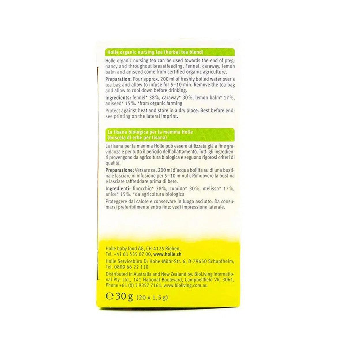 Holle Organic Nursing Tea (20 tea bags)