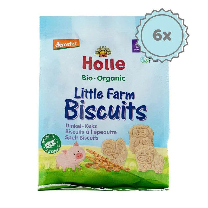 Holle Snack - Little Farm Spelt Biscuits (10+ Months), 100g - 6 Packs