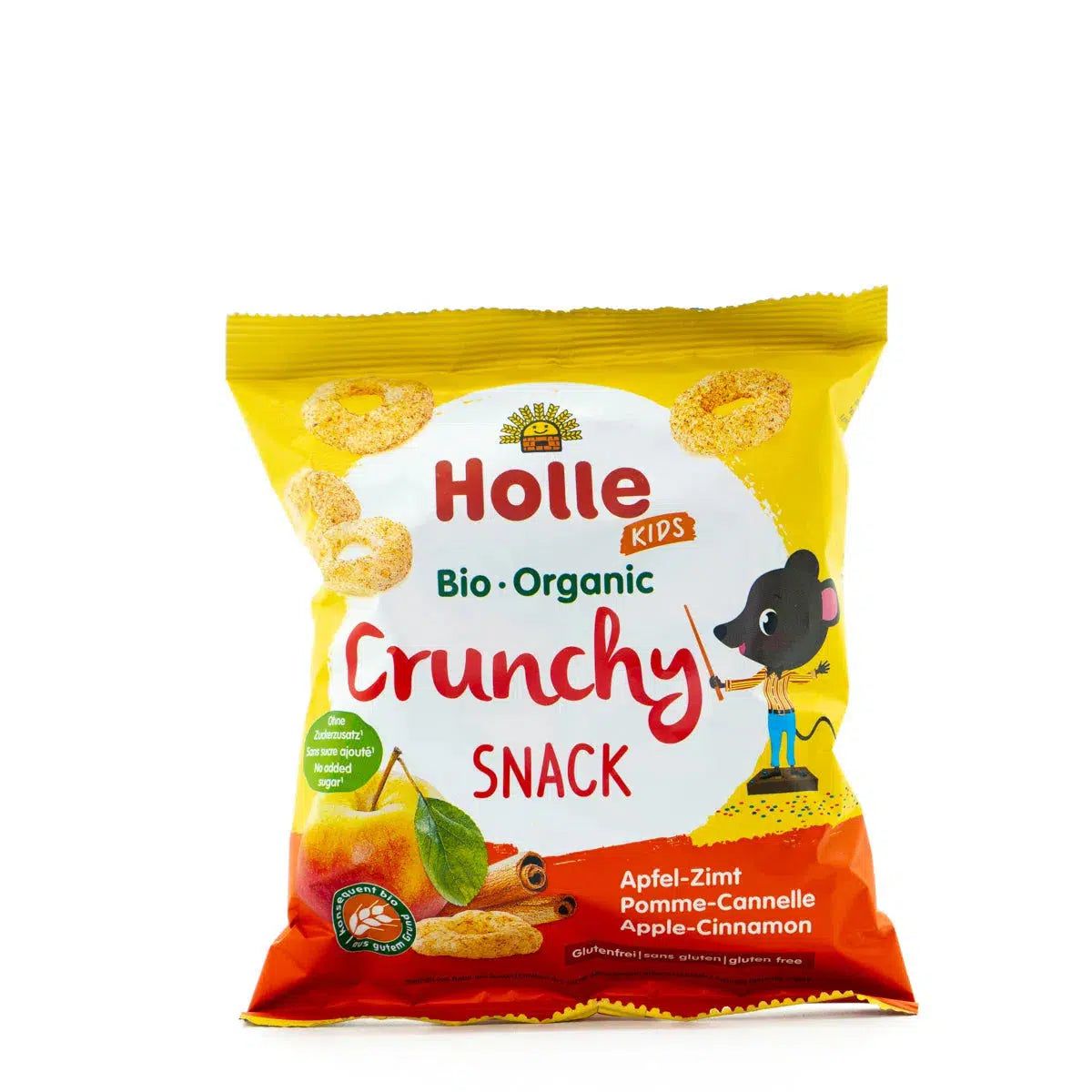 Holle Snack - Organic Apple-Cinnamon Crunchy Baby Puffs (3+ Years), 25g - 6 Packs