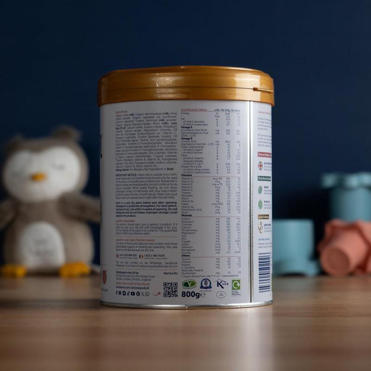 Kendamil Stage 1 (0-6 Months) Organic First Infant Milk Formula (800g)