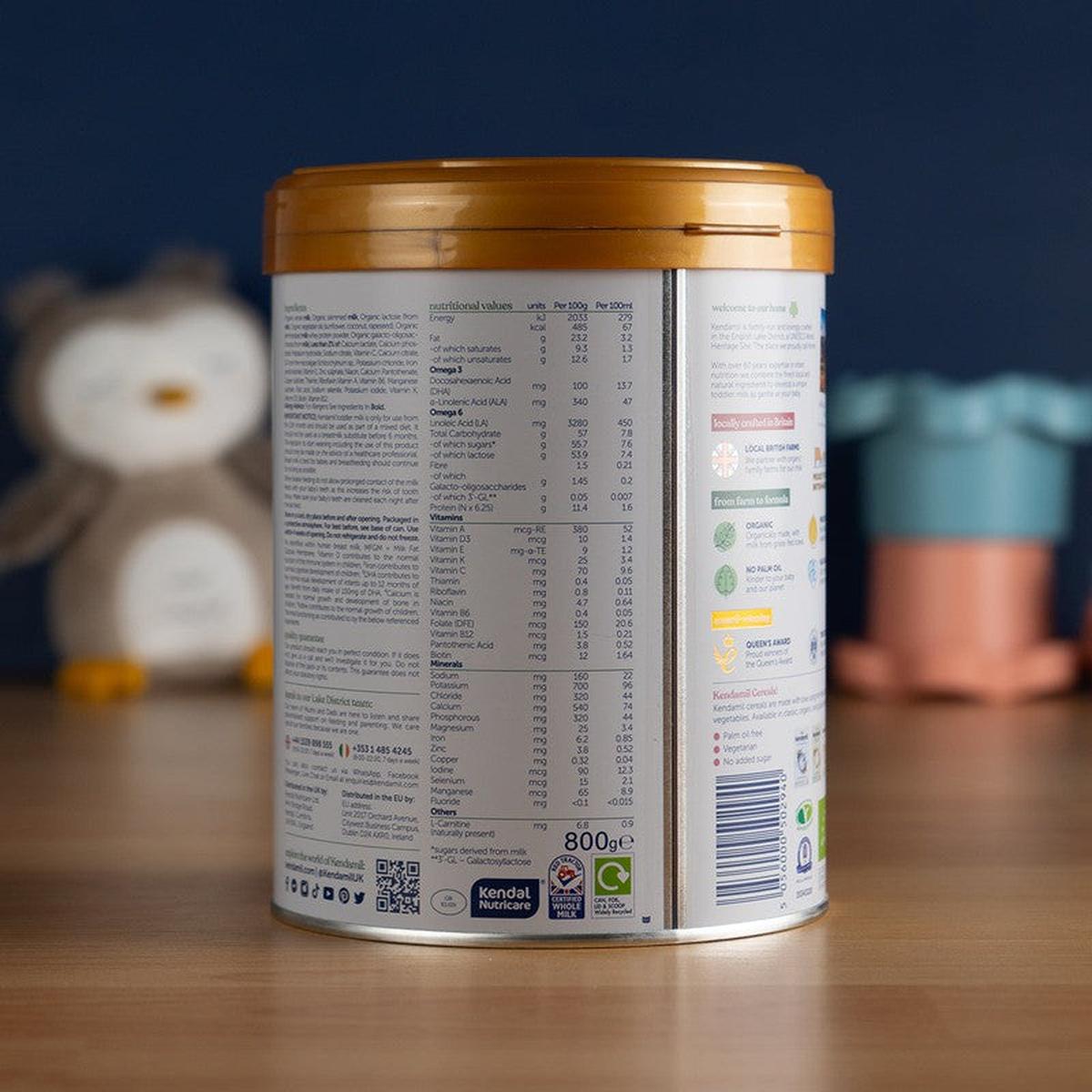 Kendamil Stage 3 (12+ Months) Organic Milk Formula (800g)