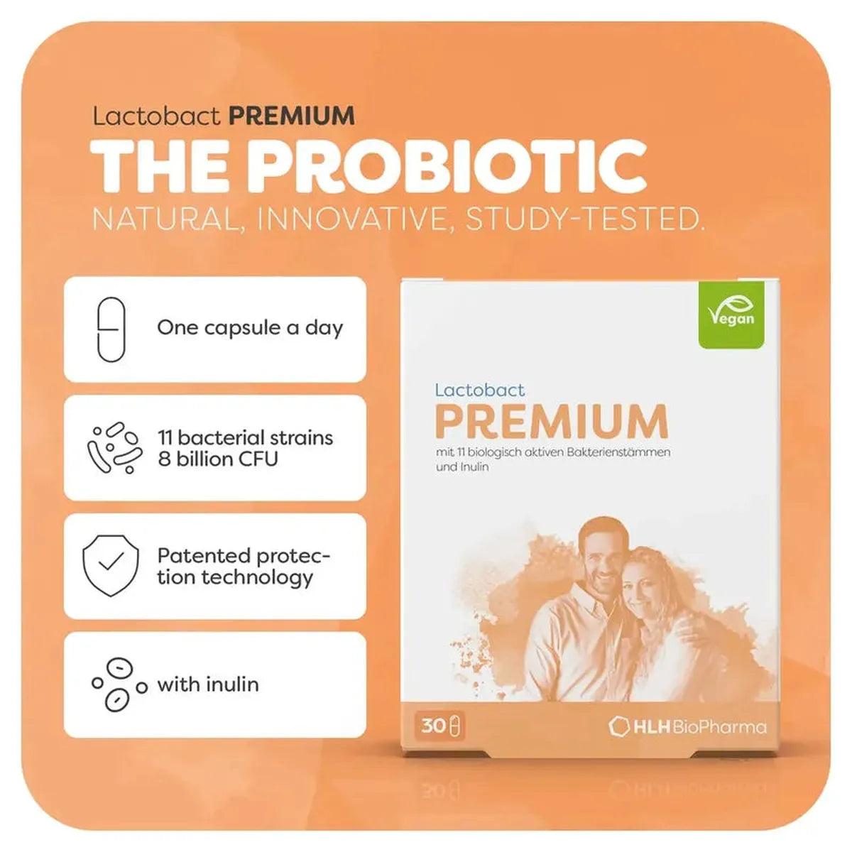 Lactobact Premium Probiotic Supplement - 30 Capsules