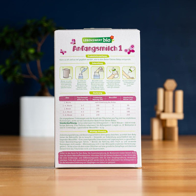 Lebenswert Bio Stage 1 (0-6 Months) Infant Formula (500g)