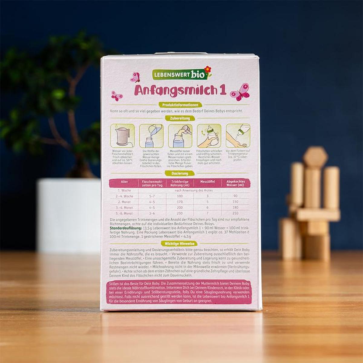 Lebenswert Bio Stage 1 (0-6 Months) Infant Formula (500g)