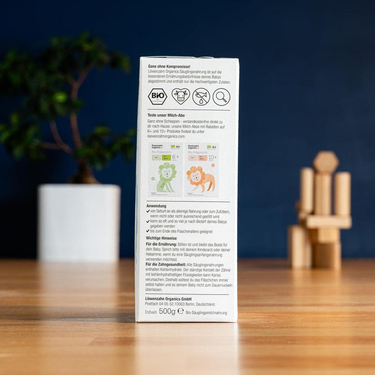 Löwenzahn Organics Stage Pre (0-6 Months) Infant Formula (500g)