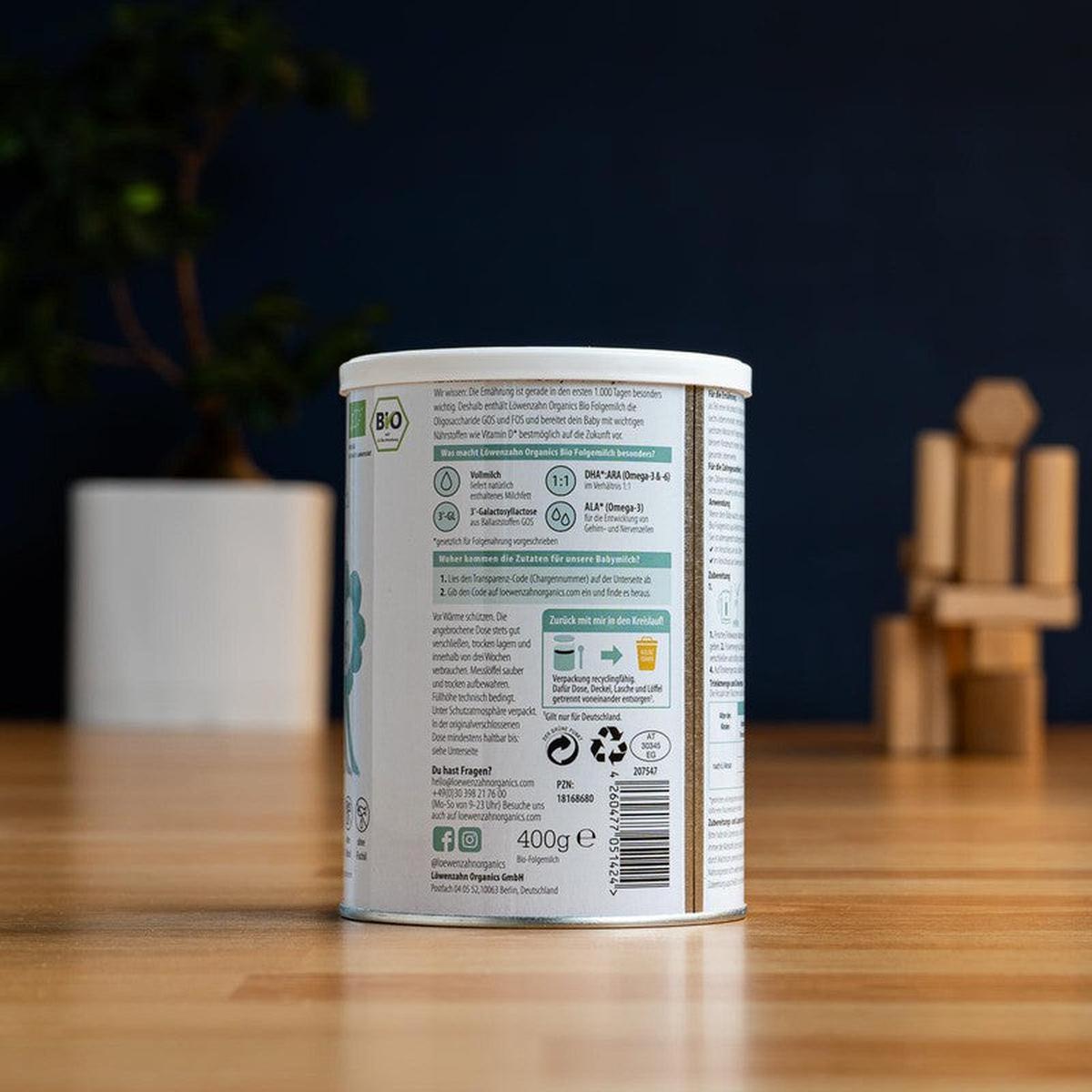 Löwenzahn Whole Cow's Milk Stage 2 (6-12 Months) Follow-On Formula (400g)