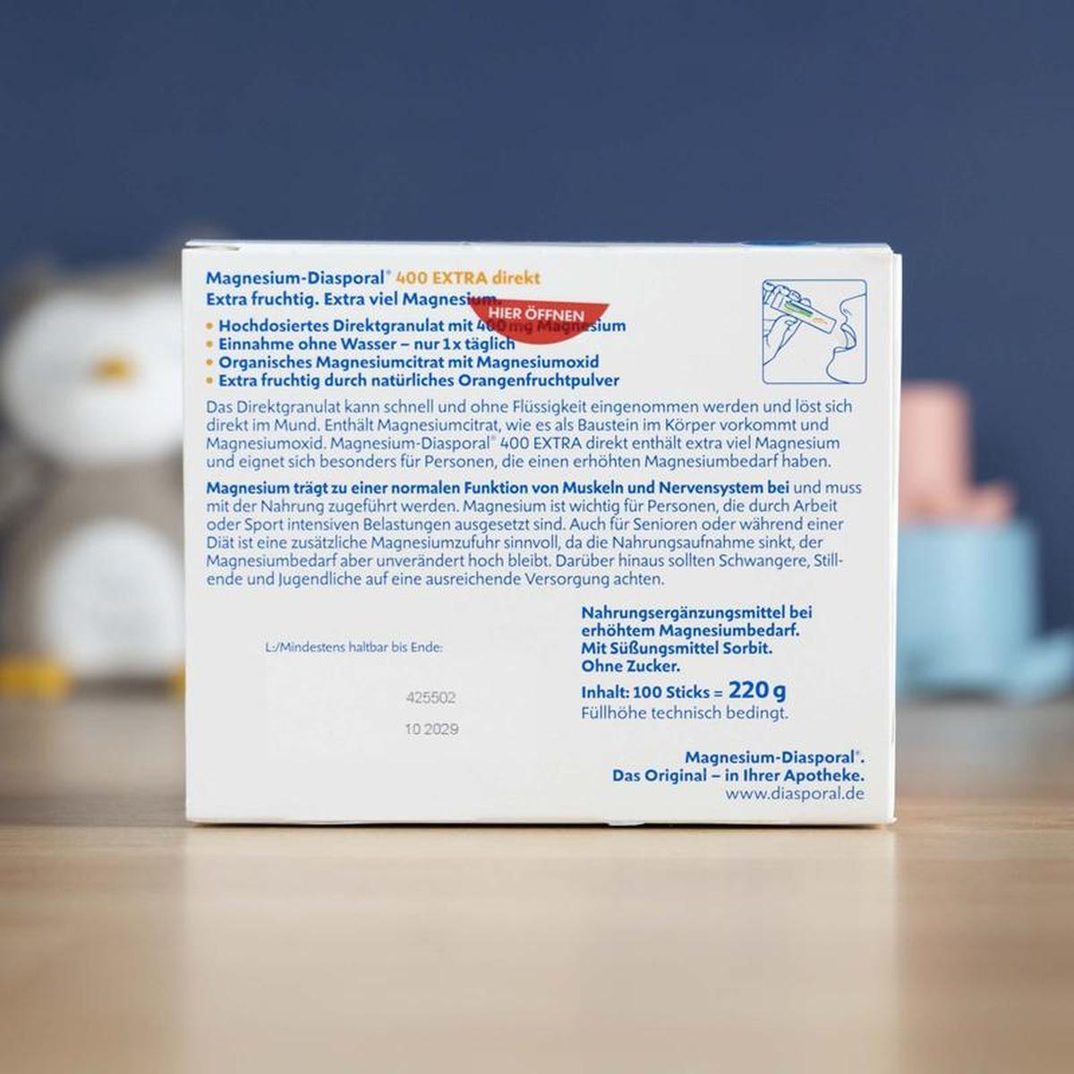 Magnesium Diasporal 400 Extra Direct Granules (100 units)