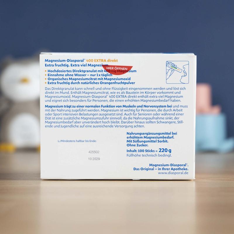 Magnesium Diasporal 400 Extra Direct Granules (100 units)