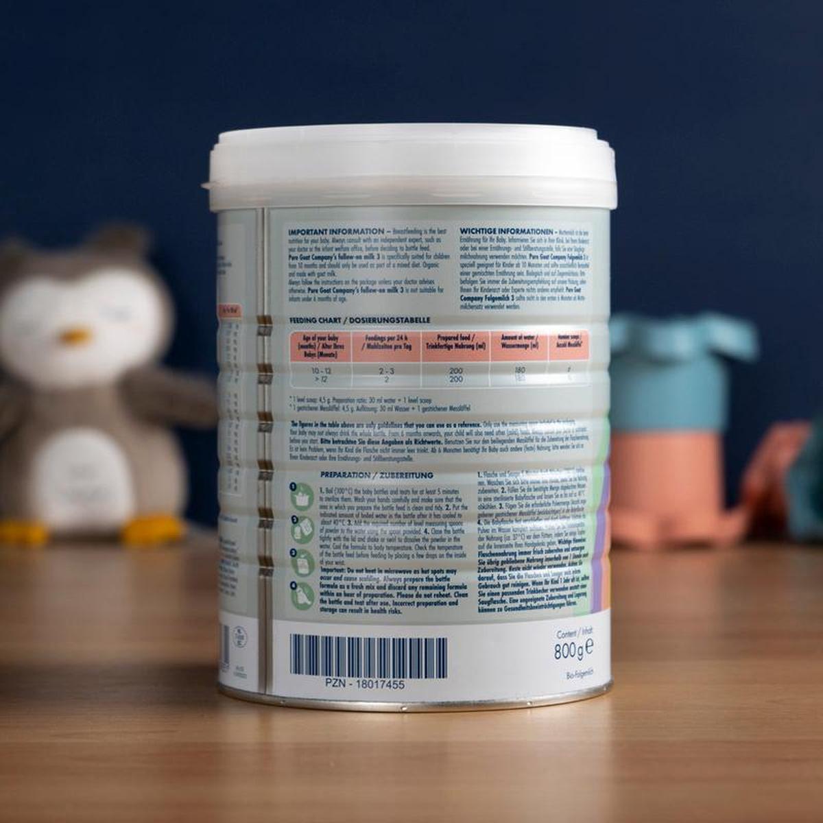 Pure Goat Stage 3 (10+ Months) Follow-on Milk Formula (800g)