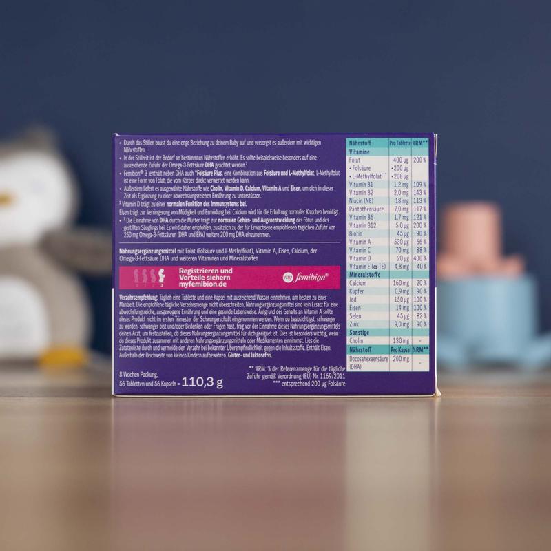 Femibion 3 Breastfeeding Vitamins - 56 Tablets + 56 Capsules