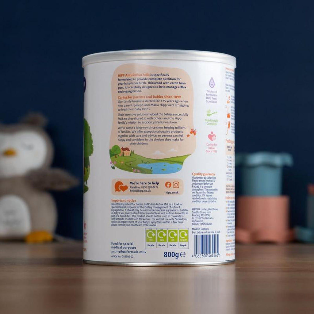 HiPP Anti-Reflux Formula UK 0+ Months (800g)
