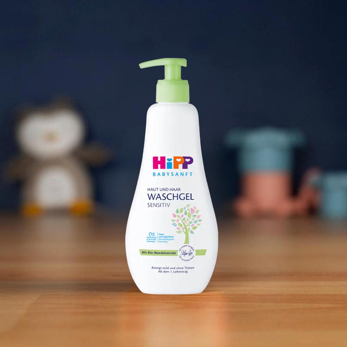 HiPP Baby Sensitive Skin Body & Hair Wash Gel, 400ml (0+ Months)