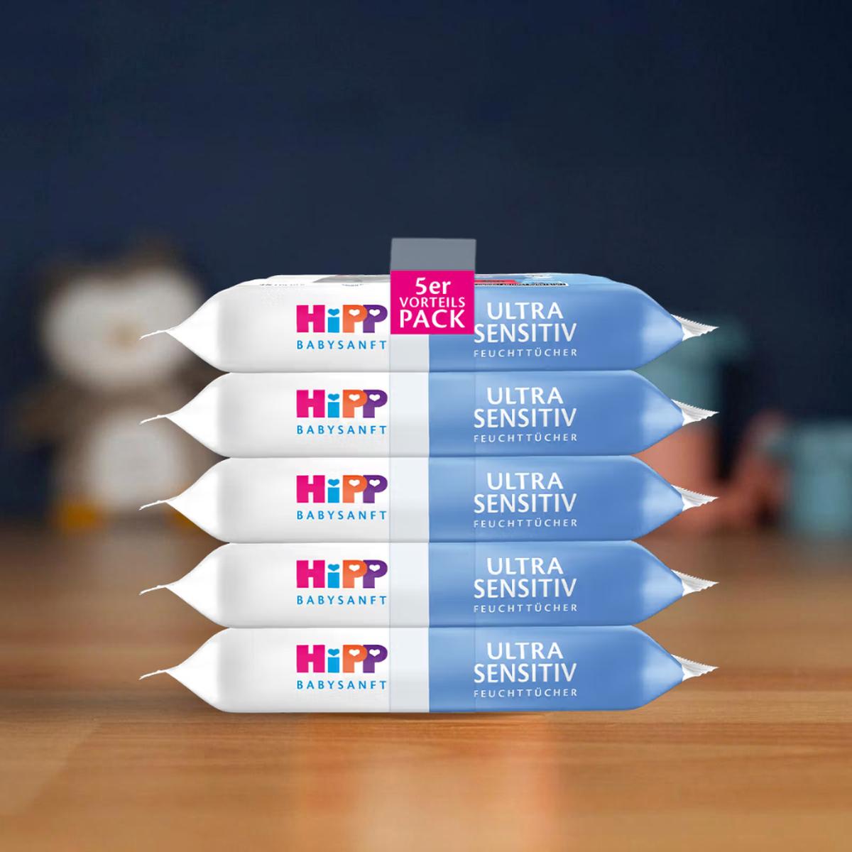 HiPP Baby Ultra Sensitive Wet Wipes (5 packs of 48 Wipes)