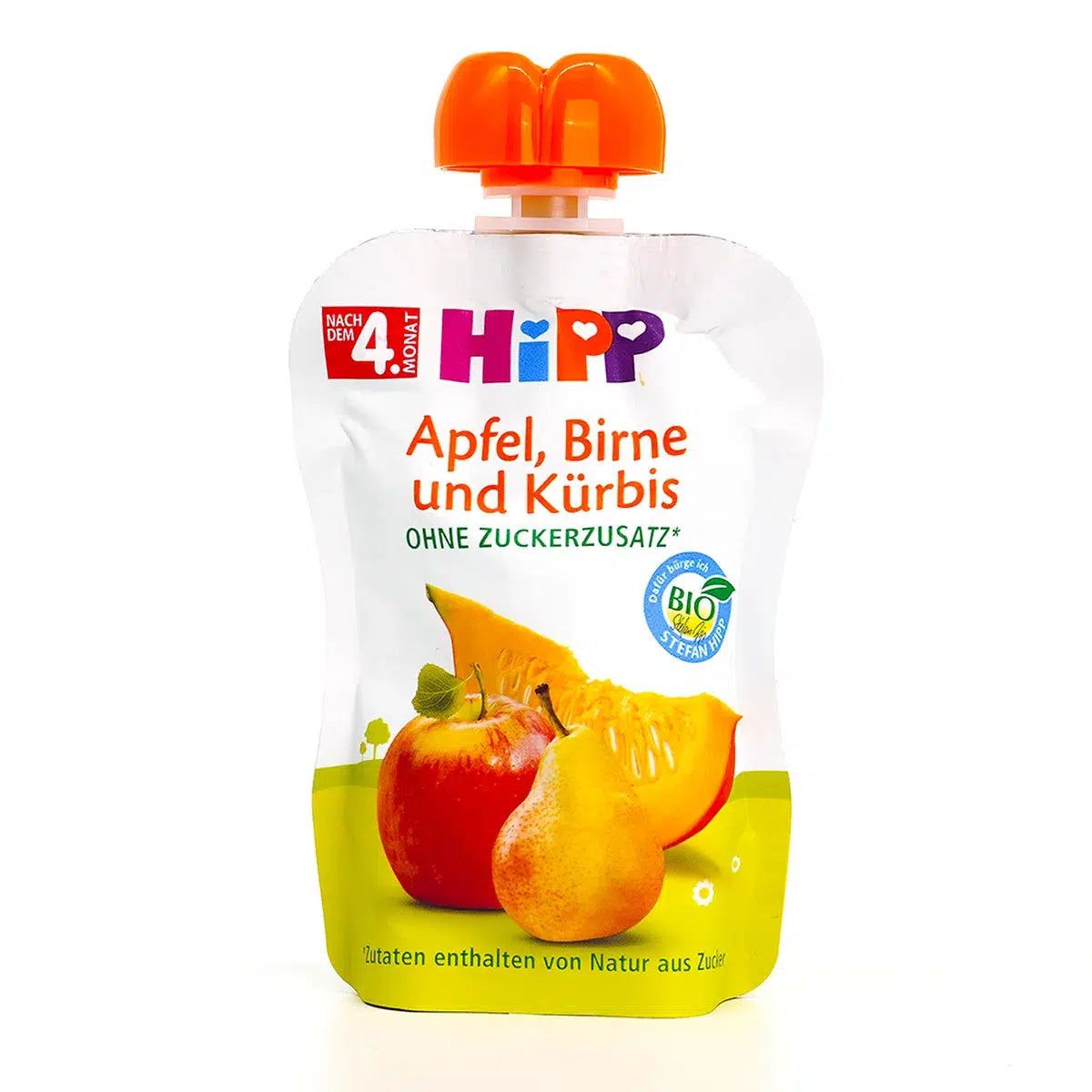 HiPP Fruit Pouches - Apple, Pear and Pumpkin (4+ Months) - 4 Pouches