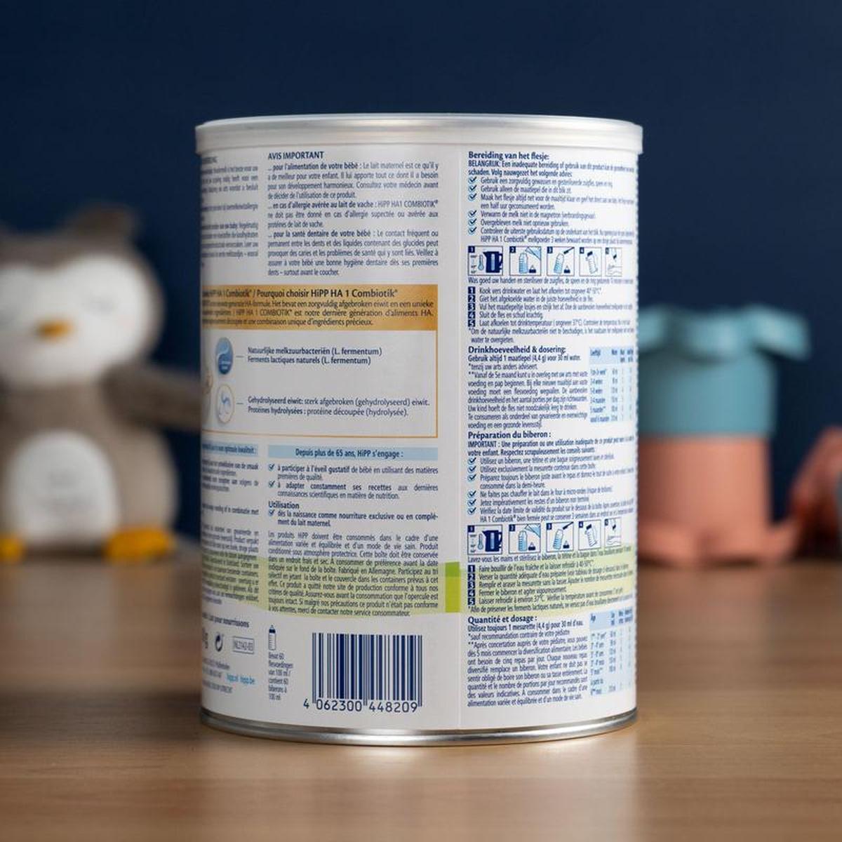 HiPP HA Dutch Stage 1 Hypoallergenic Combiotic Formula 0-6 Months (800g)