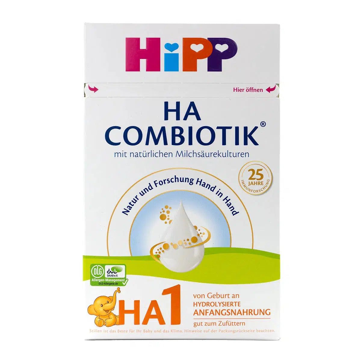 HiPP HA Stage 1 Hypoallergenic Combiotic Formula (600g) - 8 Boxes