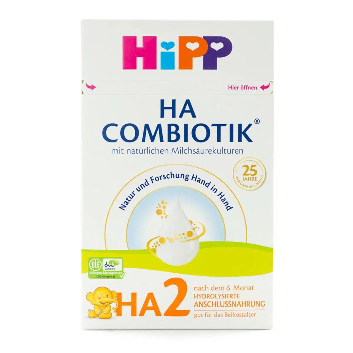 HiPP HA Stage 2 Hypoallergenic Combiotic Formula (600g) - 8 Boxes