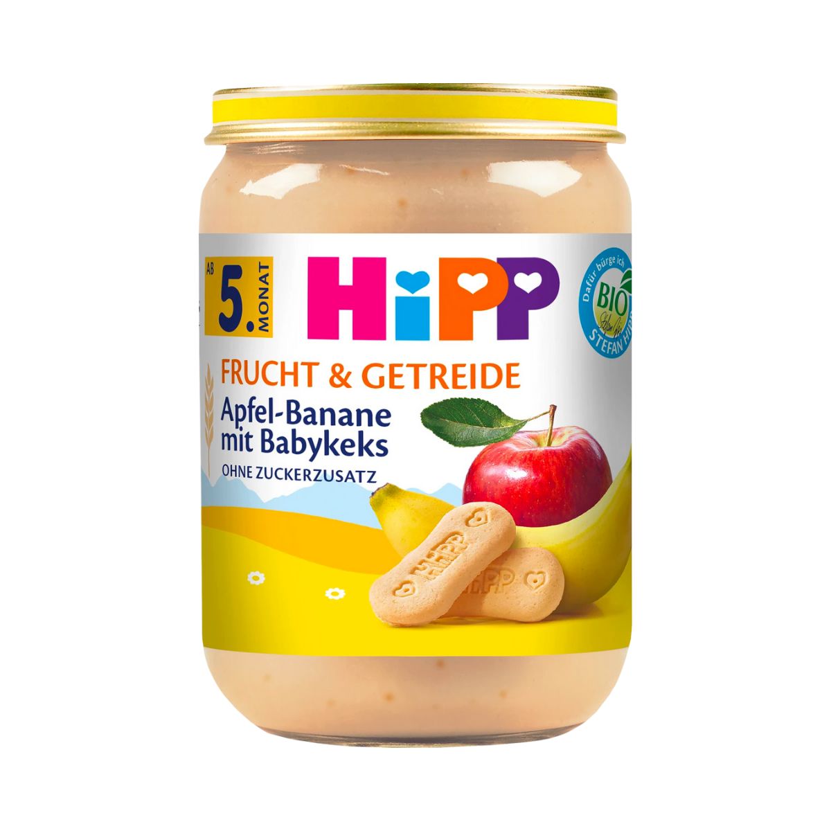 HiPP Jar - Apple Banana With Biscuits Puree (190g)