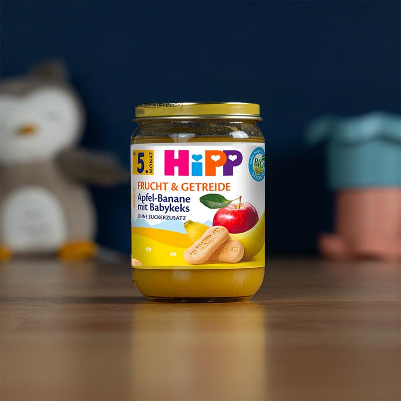 HiPP Jar - Apple Banana With Biscuits Puree (190g)