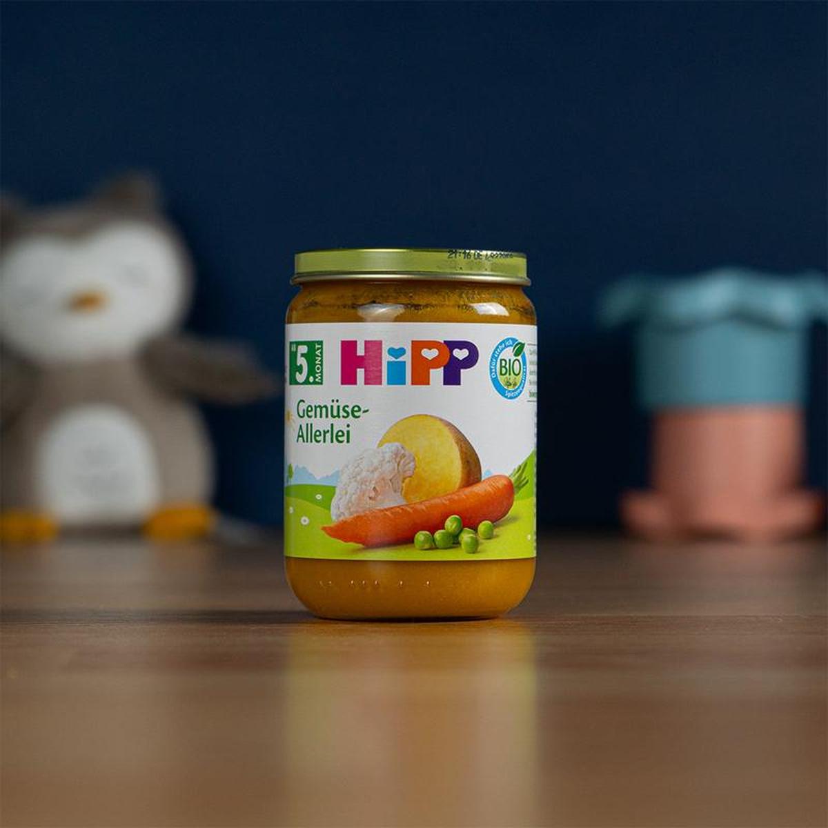 HiPP Assorted Vegetables Puree Jars Organic Baby Food HiPP Assorted Vegetables Puree Jars Organic Baby Food