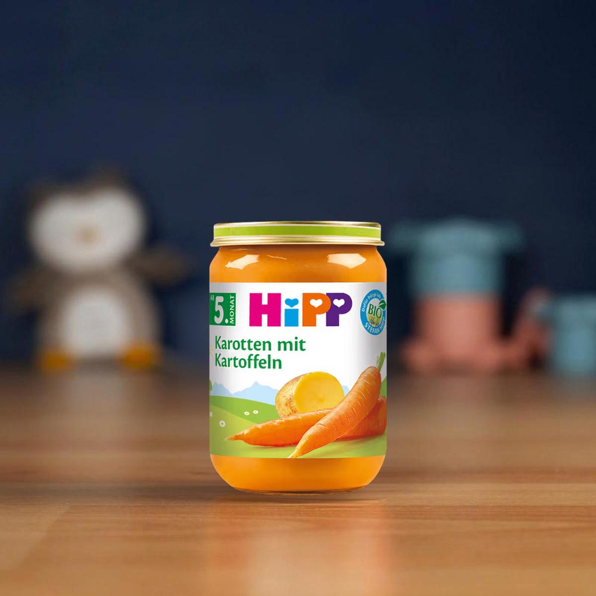 HiPP Jar - Carrots with Potatoes Puree: 5+ Months (190g)