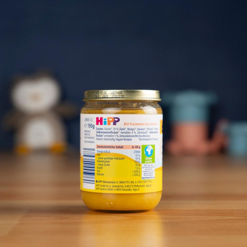 HiPP Jar - Fine Fruit Porridge With Whole Grains (190g)